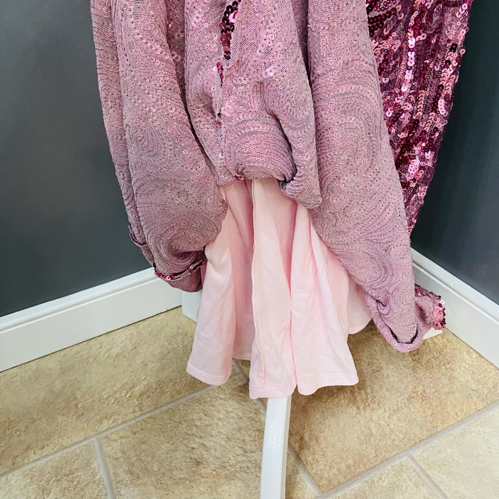 Gorgeous CAMILLE Pink Sequin Gown Sz0 Backless Prom Formal New Years Holiday - Picture 17 of 17